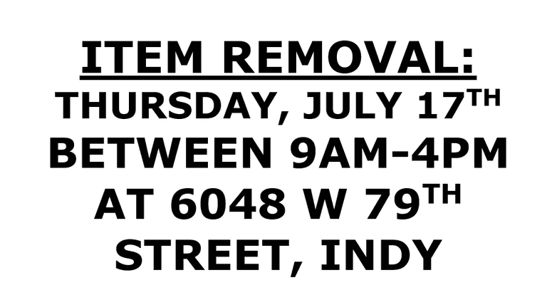 ITEM REMOVAL