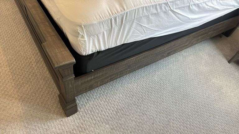 KING SIZE BED SET - HEADBOARD, FOOTBOARD, RAILS