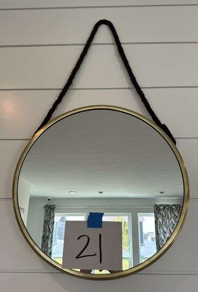 ROUND WALL MIRROR - GOLD