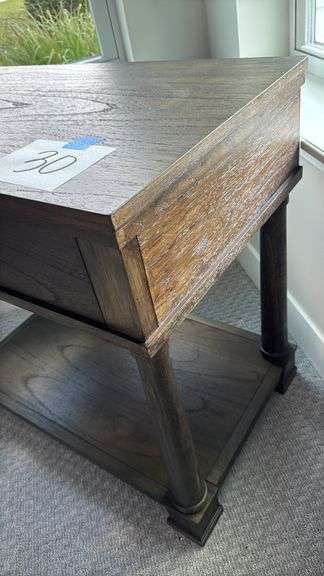 HEKMAN DARK WOOD NIGHTSTAND W/ 1 DRAWER