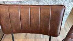 (4) BROWN PADDED BAR STOOLS