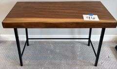 WOOD DESK W/ METAL LEGS