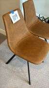 (2) BROWN PADDED ACCENT CHAIRS