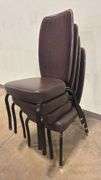 (4) STACKING BANQUET CHAIRS