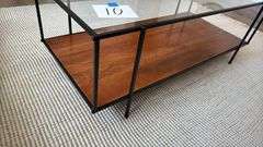 GLASS TOP COFFEE TABLE