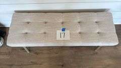 TUFTED DECOR BENCH W/ THROW PILLOW