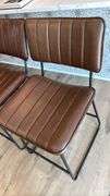 (4) BROWN PADDED BAR STOOLS