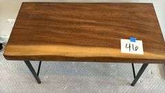WOOD DESK W/ METAL LEGS