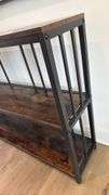 3-TIER DARK WOOD/ METAL ENTRY TABLE