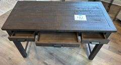 DARK WOOD 3-DRAWER DESK