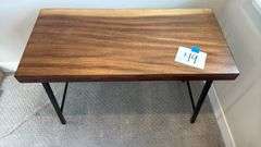 WOOD DESK W/ METAL LEGS