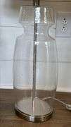 (2) GLASS TABLE LAMPS W/ SHADES