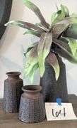 (3) DECOR VASES