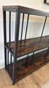 3-TIER DARK WOOD/ METAL ENTRY TABLE