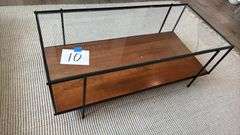 GLASS TOP COFFEE TABLE