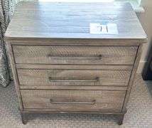 3-DRAWER WOOD NIGHTSTAND