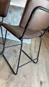 (4) BROWN PADDED BAR STOOLS