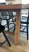 WOOD DINING TABLE & (6) CHAIRS