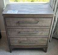 3-DRAWER WOOD NIGHTSTAND