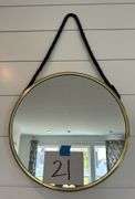 ROUND WALL MIRROR - GOLD