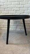 ROUND BLACK METAL SIDE TABLE
