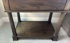HEKMAN DARK WOOD NIGHTSTAND W/ 1 DRAWER