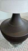 (2) METAL TABLE LAMPS W/ SHADES