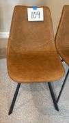 (2) BROWN PADDED ACCENT CHAIRS