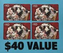 (4) COLD STONE CREAMERY $10 GIFT CARDS ($40 TOTAL VALUE)
