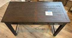 DARK WOOD 3-DRAWER DESK