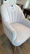 GREY ACCENT CHAIR W/ GOLD LEGS