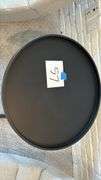 ROUND BLACK METAL SIDE TABLE