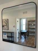 BLACK FRAMED WALL MIRROR
