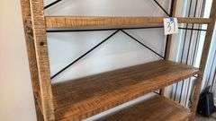 4-TIER INDUSTRIAL STYLE WOOD BOOKCASE