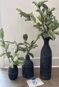 (3) DECOR VASES