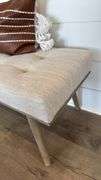 TUFTED DECOR BENCH W/ THROW PILLOW
