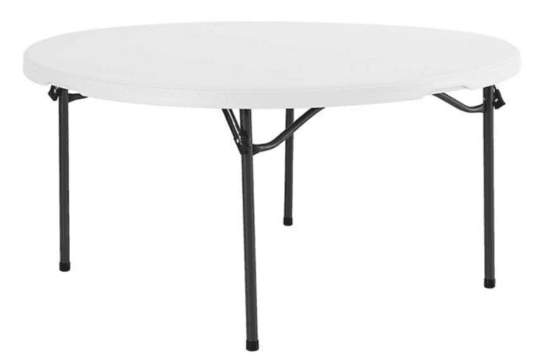 LIFETIME 60" ROUND FOLDING TABLE IN BOX - WHITE - Earl's Auction Company