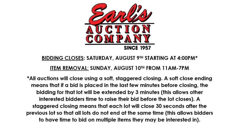 ENDS SATURDAY! ONLINE AUCTION 8/6-8/9 (BLUE)