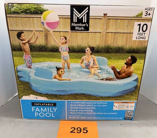 NEW 10FT INFLATABLE FAMILY POOL IN BOX - Earl's Auction Company
