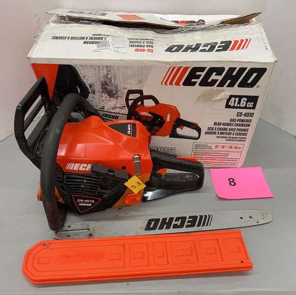 AS IS - ECHO 41.6CC GAS REAR HANDLE CHAINSAW W/ BOX
