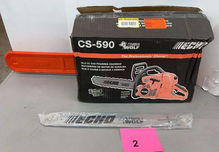 ECHO 59.8CC GAS CHAINSAW IN BOX