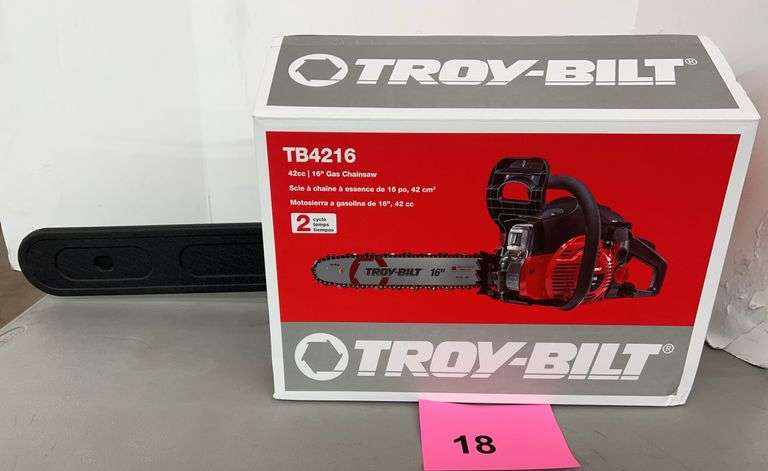 TROYBILT 42CC 16" GAS CHAINSAW IN BOX