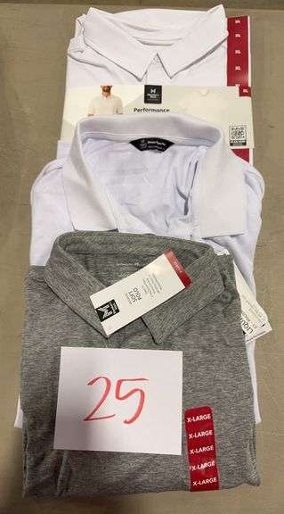 (3) MENS POLOS SIZE XL