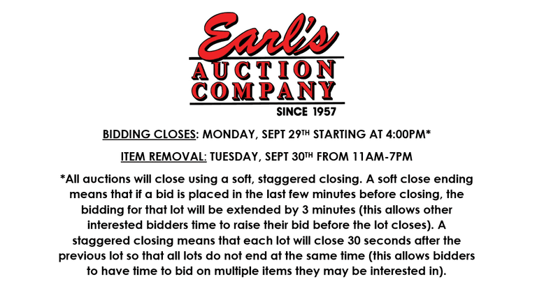 ENDS MONDAY! ONLINE AUCTION 9/25-9/29 (PINK)