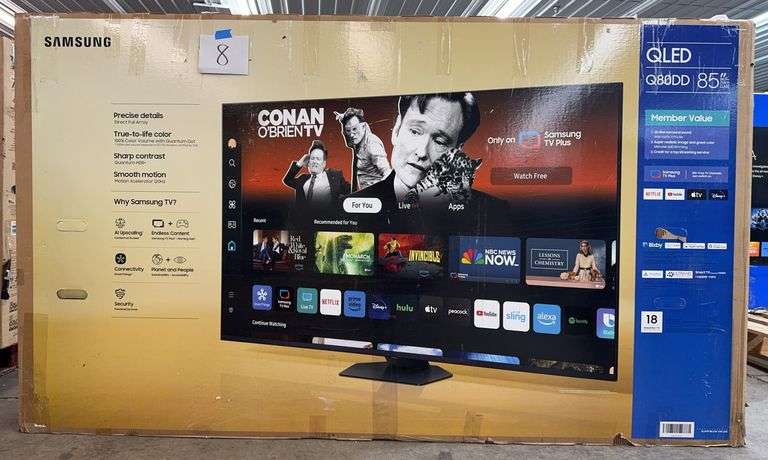 SAMSUNG 85" QLED 4K SMART TV IN BOX