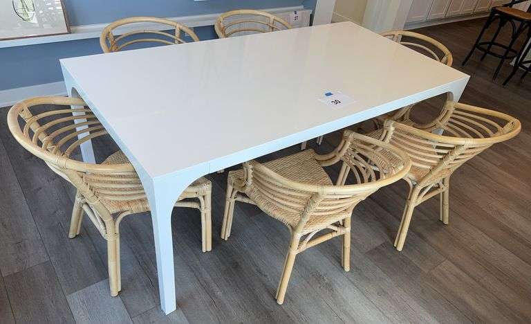 DINING TABLE & (6) CHAIRS