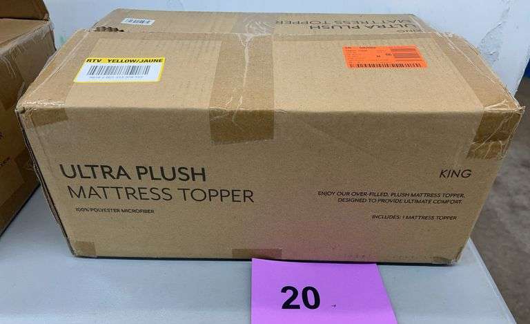 KING ULTRA PLUSH MATTRESS TOPPER IN BOX