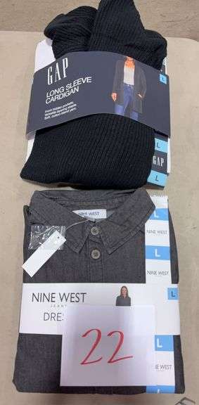 WOMENS GAP CARDIDGAN & NINE WEST DRESS SIZE LARGE
