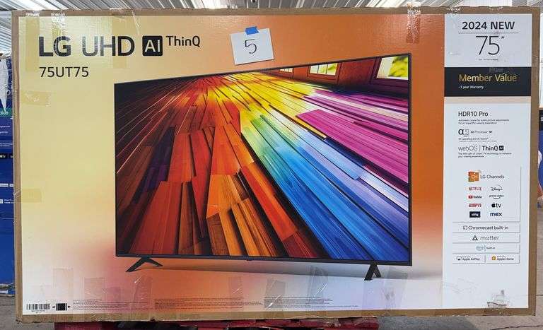 LG 75" AI THIN Q 4K SMART TV IN BOX