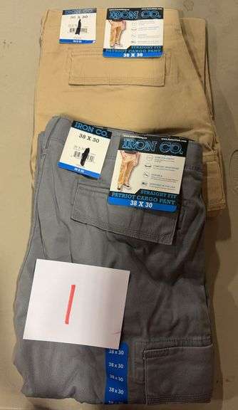 (2) MENS IRON CO PANTS SIZE 38X30